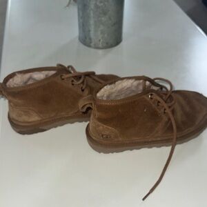 UGG Chestnut Suede Lace-Up Boots